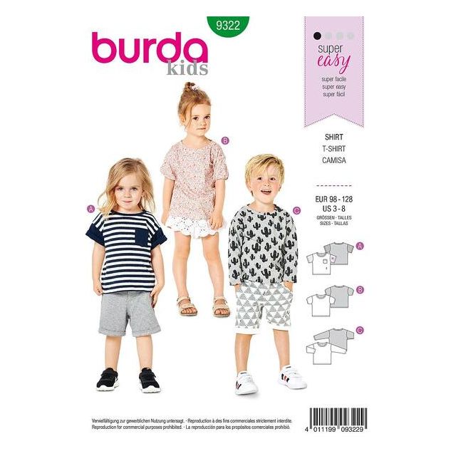 Patron Burda 9322 T-shirt