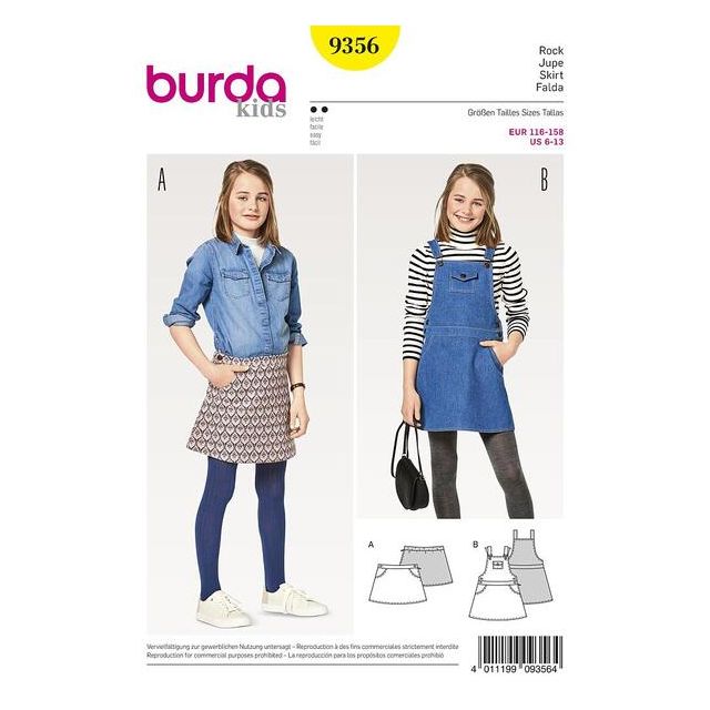 Patron Burda 9356 Jupe