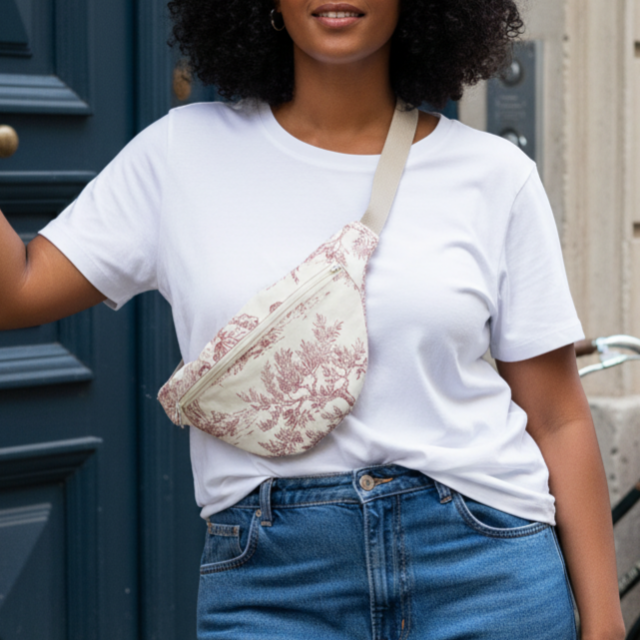 Kit Couture Craftine Sac Banane Bohème Chic Rouge 