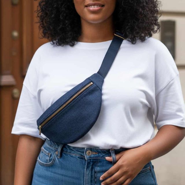 Kit Couture Craftine Sac Banane Moondy Denim & camel