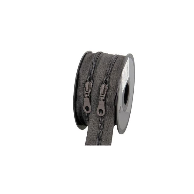 Fermeture nylon non séparable N°5 avec curseurs Anthracite - Au mètre