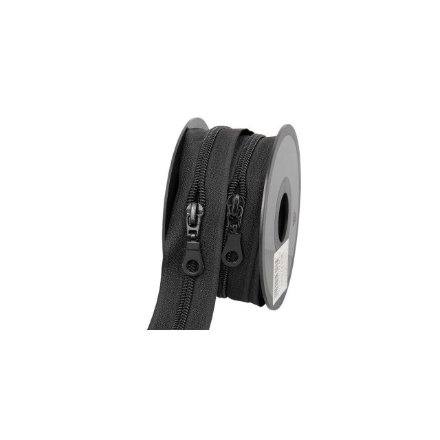 Fermeture nylon non séparable N°5 avec curseurs Noir - Au mètre