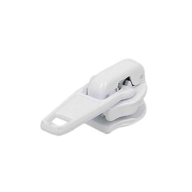 Curseur pour fermeture à glissière au mètre n°5 - Blanc