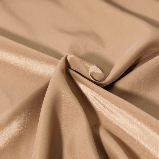 Tissu Doublure Pongé uni Camel