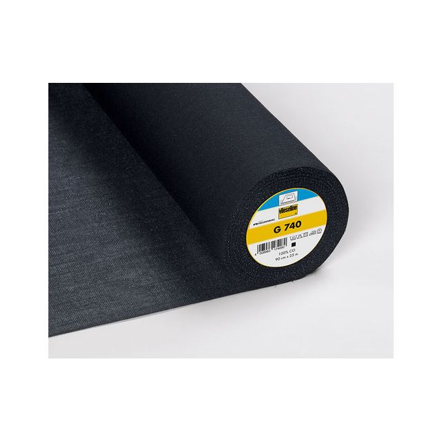 Entoilage Tissé Thermocollant Vlieseline G740 Noir