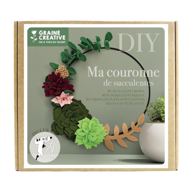 Kit DIY Ma couronne de succulentes