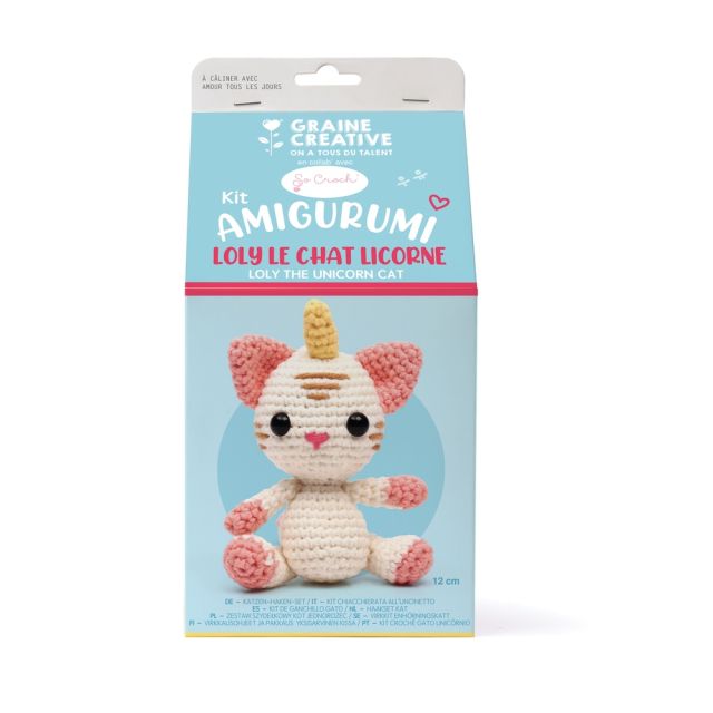 Kit Crochet Amigurumi Loly le chat Licorne