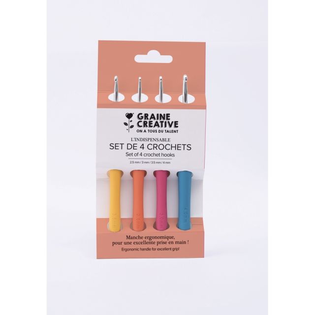 Set de 4 Aiguilles Crochets 2.5 à 4 mm