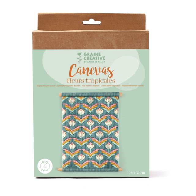 Kit Canevas Fleurs tropicales
