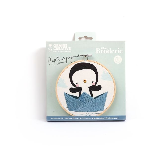 Kit Broderie partielle Cap'Taine pingouin