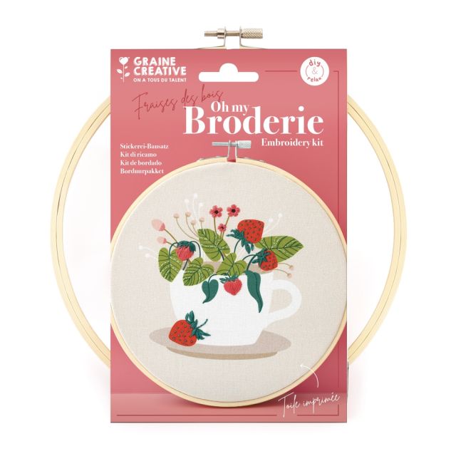 Kit Broderie partielle Fraises des bois