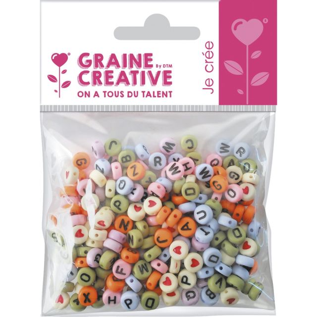 Sachet de 250 Perles multicolore Alphabet