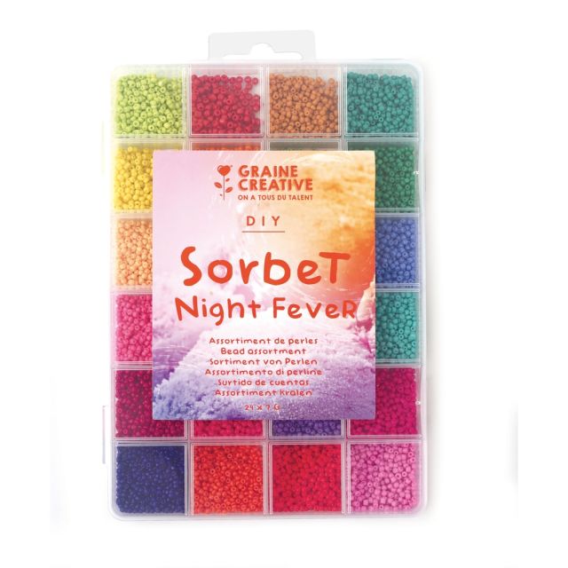 Coffret de perles 2 mm Sorbet Night Fever - 24 couleurs