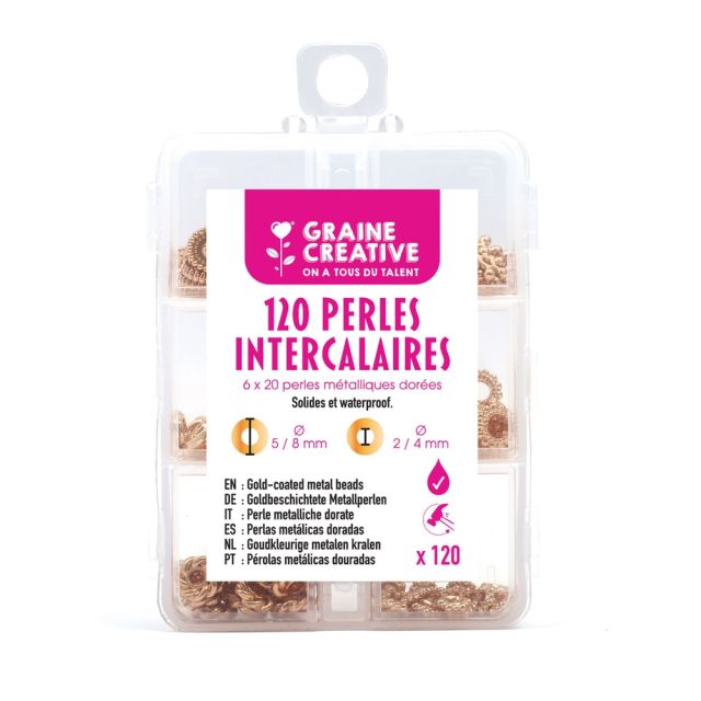 Coffret de 120 Perles intercalaires Heishi