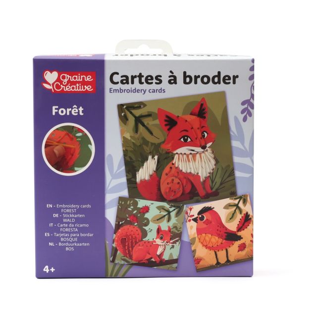Cartes à broder Forêt 170 x 170 cm