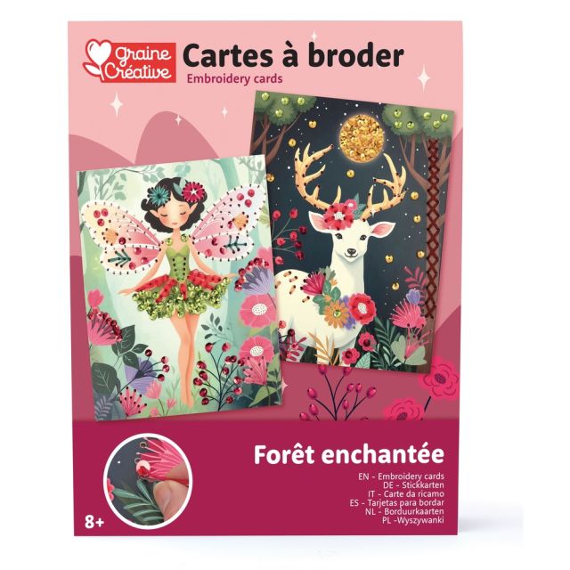 Cartes à broder Forêt enchantée