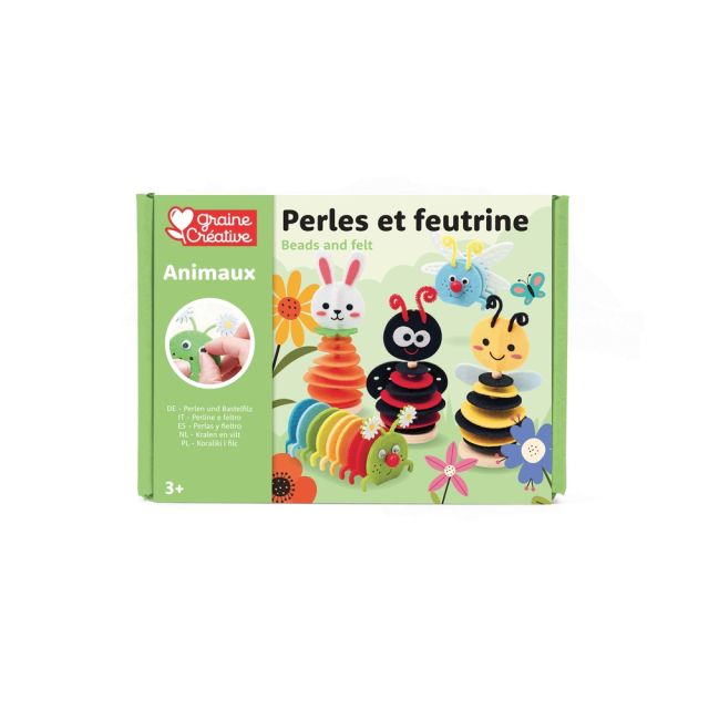 Kit créatif Perles et feutrine Animaux - Graine Créative