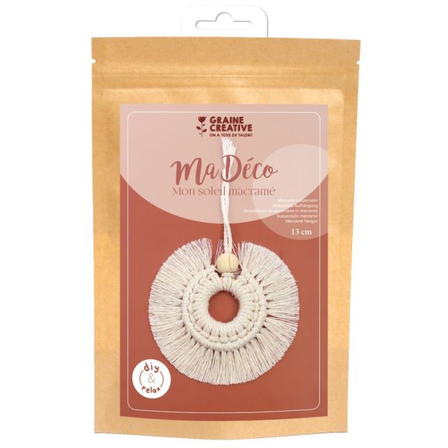 Kit DIY Ma Déco Mon soleil macramé