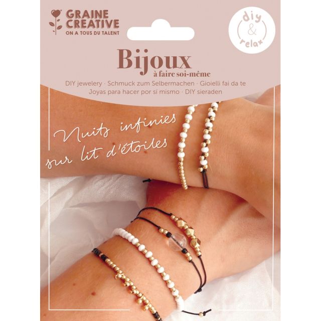 Kit Bijoux à faire soi-même Or et noir
