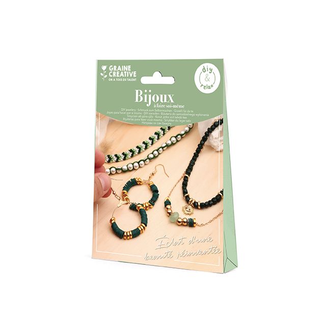 Kit bijoux Vert DIY - Graine Créative