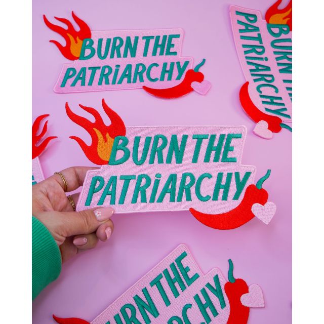 Ecusson Thermocollant Burn the Patriarchy XL