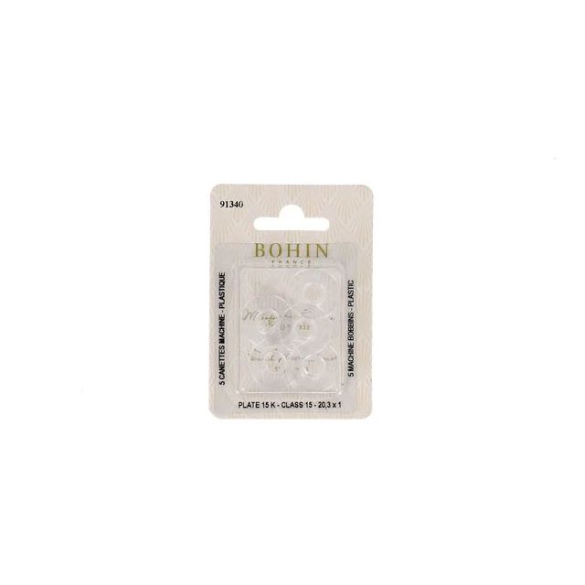 Canettes machine à coudre plates en plastique Bohin x5