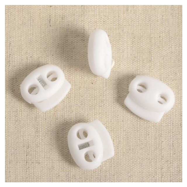 Bloqueur ovale double trous x4 - Blanc