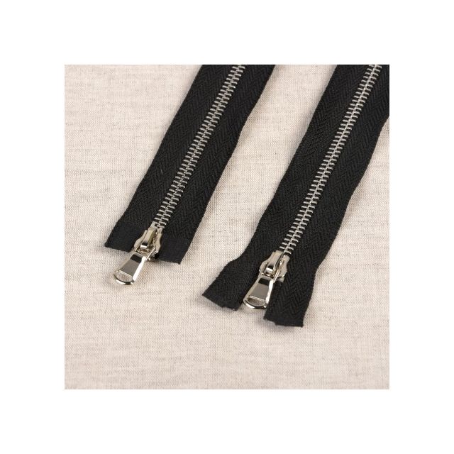 Fermeture double curseur Argenté - 70 cm