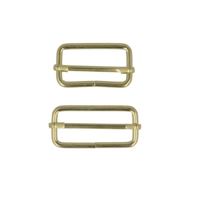 Boucles rectangulaires Dorées X2 - 2 tailles