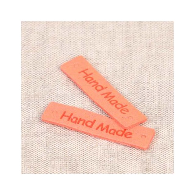 Etiquette simili Hand Made Corail x8