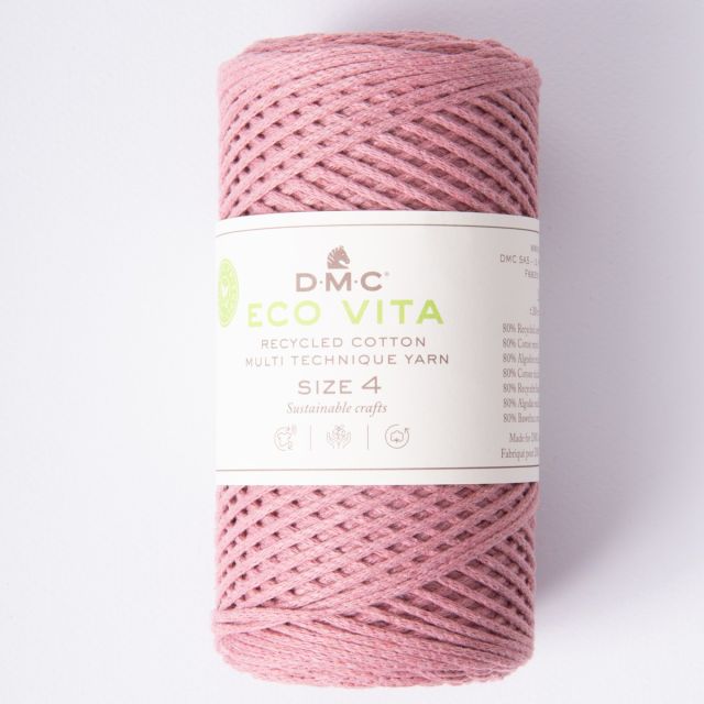 Cordon de Coton recyclé Eco Vita Taille 4 DMC - Rose