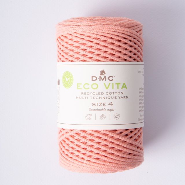 Cordon de Coton recyclé Eco Vita Taille 4 DMC - Rose pêche
