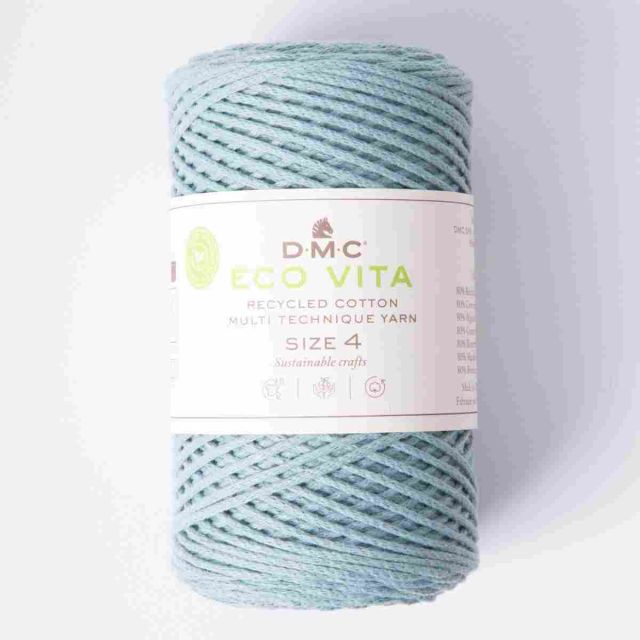 Cordon de Coton recyclé Eco Vita Taille 4 DMC - Bleu céladon