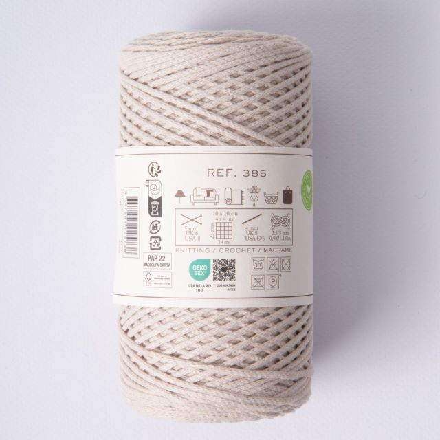 Cordon de Coton recyclé Eco Vita Taille 4 DMC - Ecru