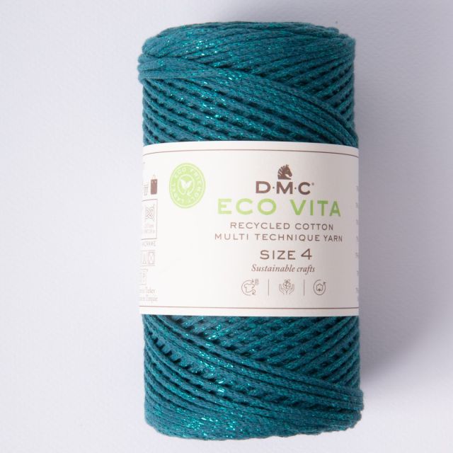 Fil Eco Vita – Métallisé - Coton Recyclé Taille 4 Canard