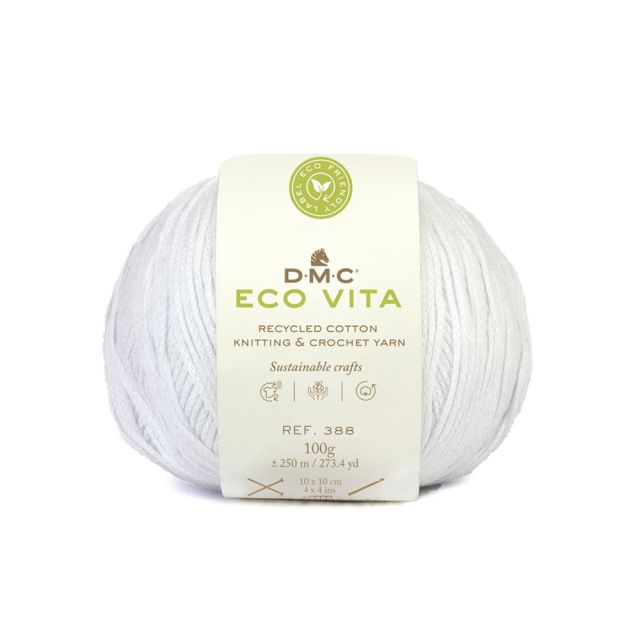Fil DMC Coton Recyclé Eco Vita uni Blanc