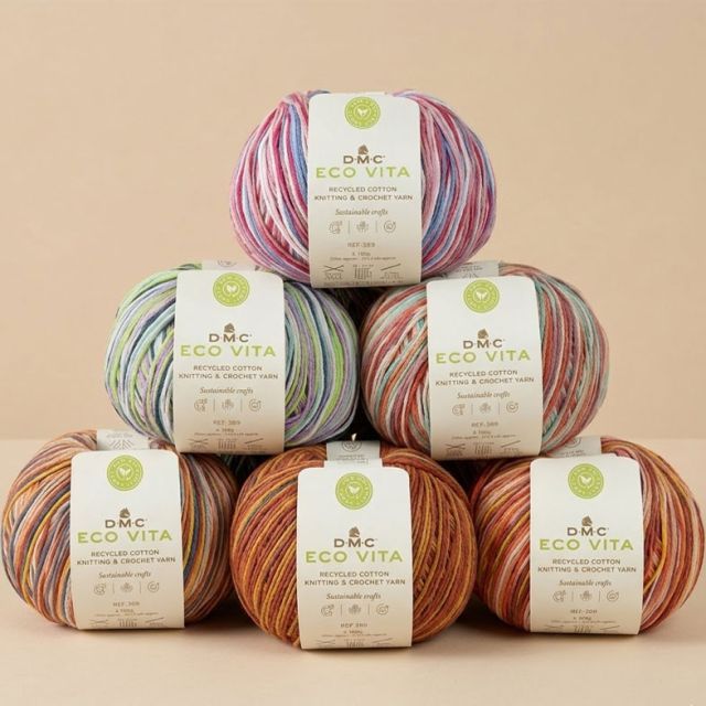 Fil DMC Coton Recyclé Eco Vita Multicolore - 6 Couleurs