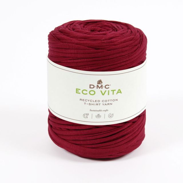 Fil de Coton recyclé Eco Vita T-shirt Yarn DMC - Bordeaux
