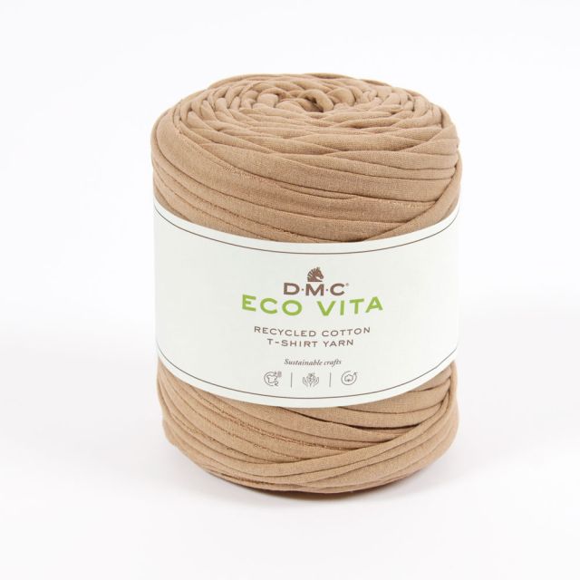 Fil de Coton recyclé Eco Vita T-shirt Yarn DMC - Camel