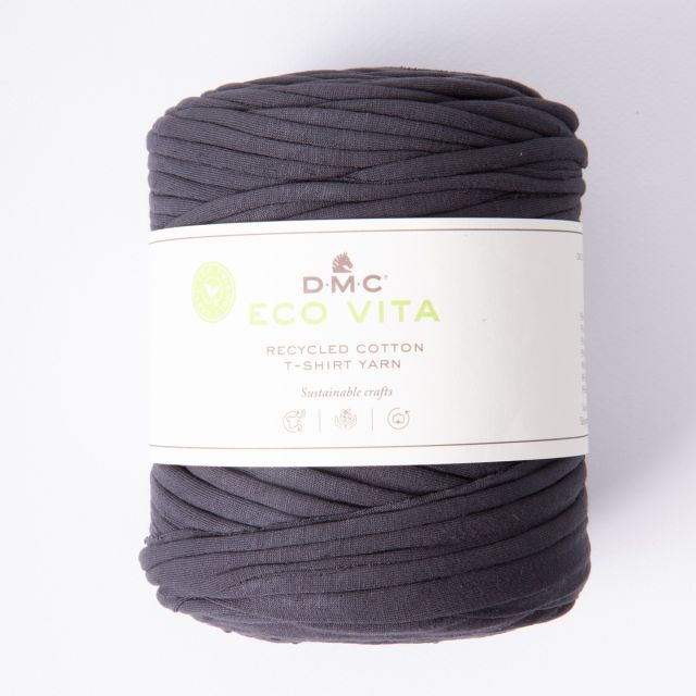 Fil de Coton recyclé Eco Vita T-shirt Yarn DMC - Gris charbon