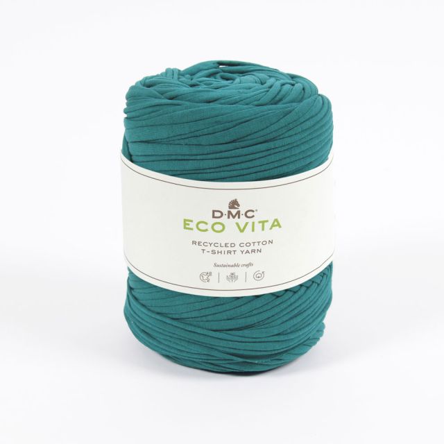 Fil de Coton recyclé Eco Vita T-shirt Yarn DMC - Bleu pétrole