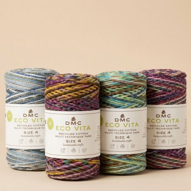 Fil DMC Coton Recyclé Eco Vita Size 4 - 4 couleurs