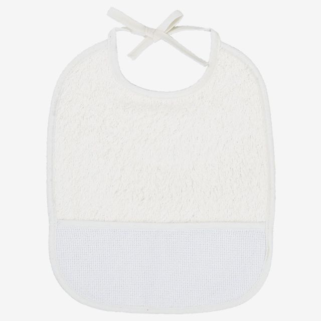 Bavoir Eponge Prêt à broder DMC Blanc - 2 Tailles