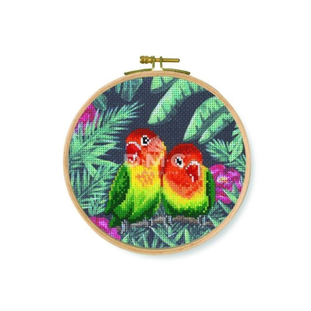 Kit Broderie Point de croix DMC Inséparables 15 cm