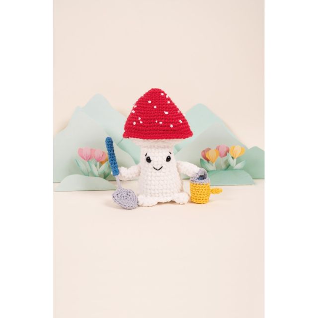 KIT AMIGURUMI CHAMPIGNON JARDINIER DMC