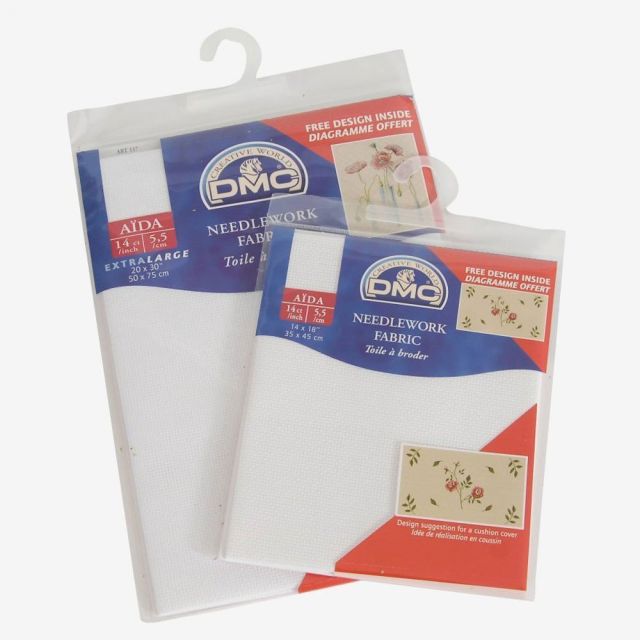 Toile Aïda 5,5 pts/cm Blanc DMC -  2 Tailles
