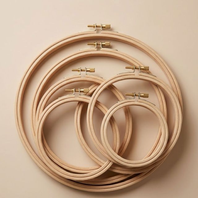 Tambour en bois Cercle à broder - 8 Tailles