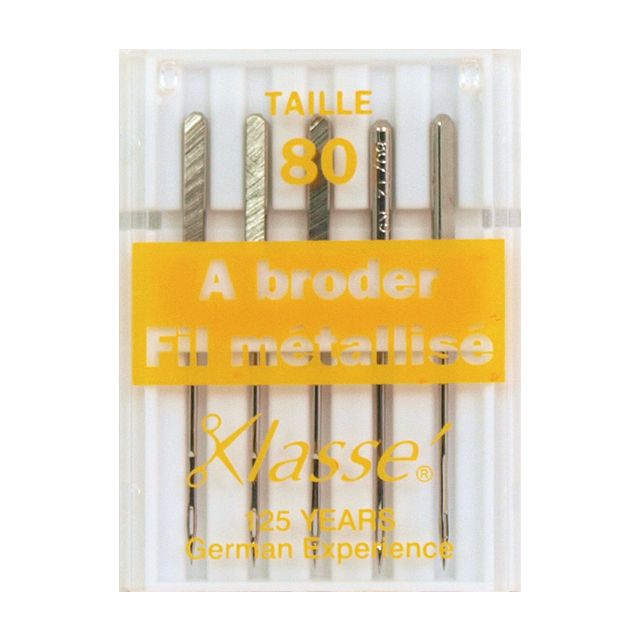 Aiguilles Machine A broder / Fil métallisé 80/12 - Klassé