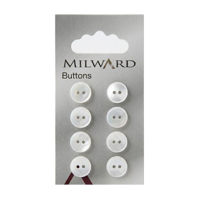 Bouton Milward nacré 11 mm x8