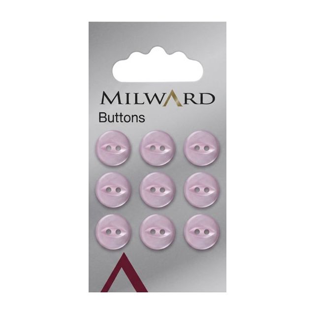 Bouton Milward Nacré rose 11 mm x9